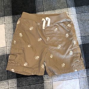 Skull Print Cargo Shorts